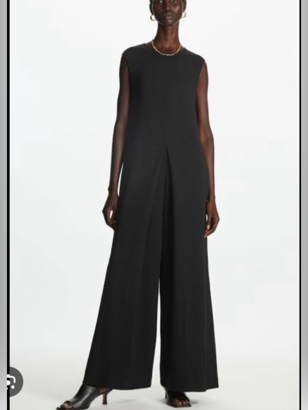COS Black Sleeveless Wide-Leg Jumpsuit